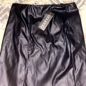 boohoo leather skirt